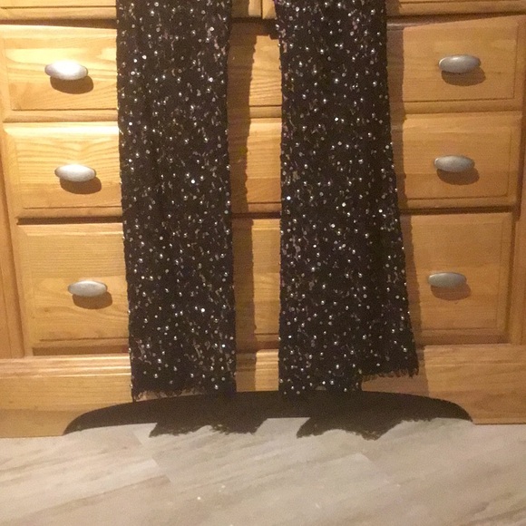 Michael Kors Coll. Duo (Silver Bead/Sequin) Fringe Pants Plus All Sequined Dress - Picture 4 of 16